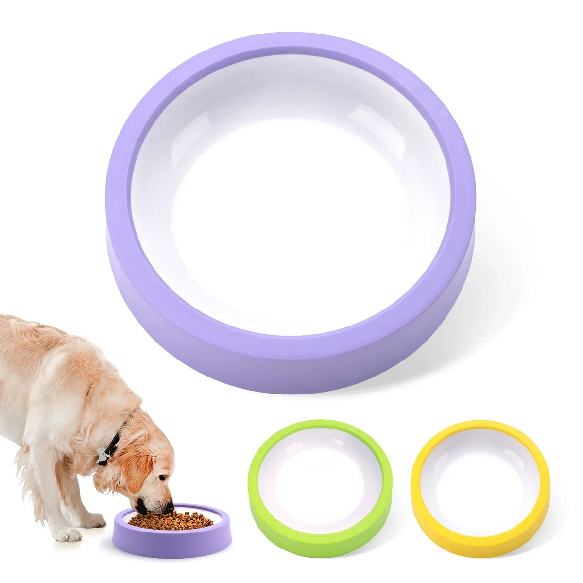 Dog Slow Feeder Bowl with Anti-Slip Pads