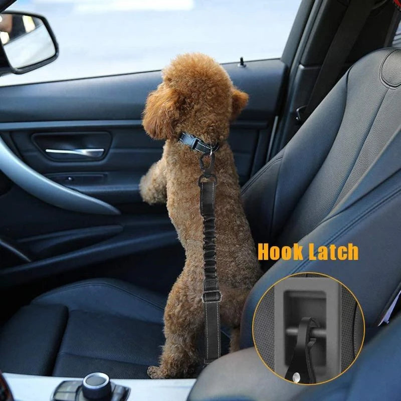 Adjustable Reflective Dog Car Seat Belt Safety Leash