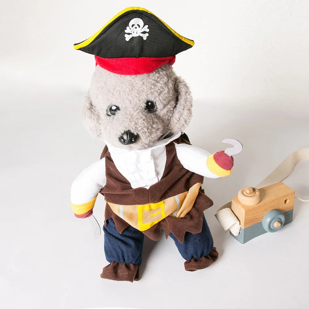 Pirate Costume Suit with Hat for Cats & Dogs
