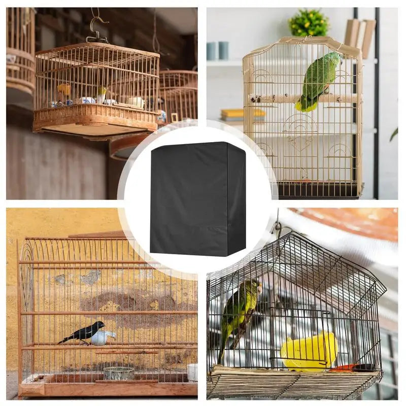 Washable Waterproof Bird Cage Cover - Adjustable Night Cover for Parrots
