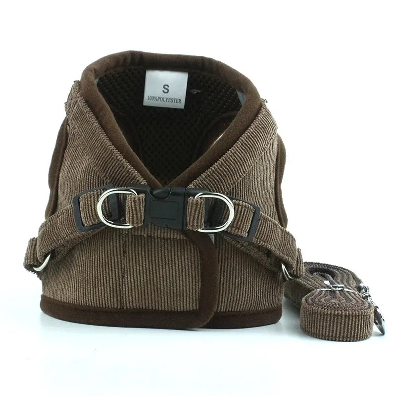 Harnais tactique pour chien avec laisse – Harnais de poitrine réglable pour chiens de petite à grande taille