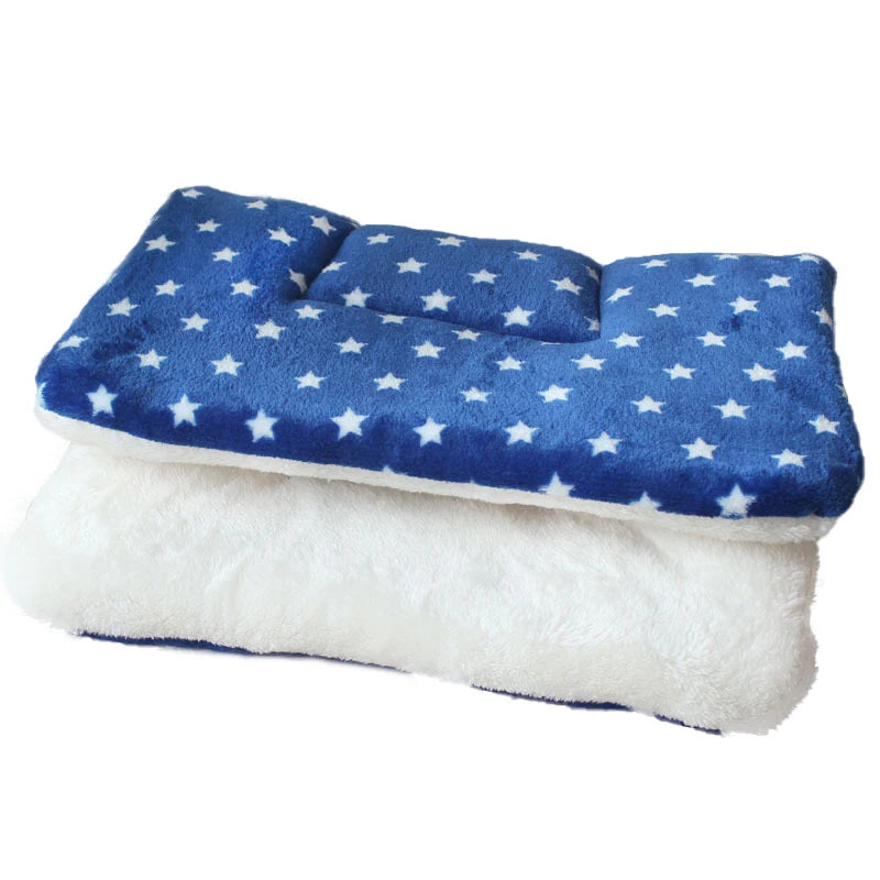 Thickened Fleece Pet Bed Mat – Washable Warm Blanket for Dogs & Cats
