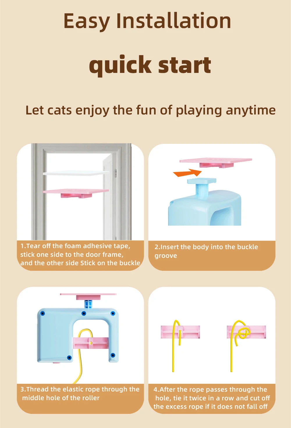 Automatic Telescopic Cat Wand Toy with 180cm Elastic Rope