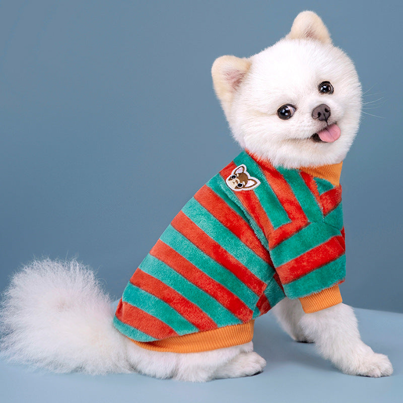 Tenue en molleton doux pour animaux de compagnie