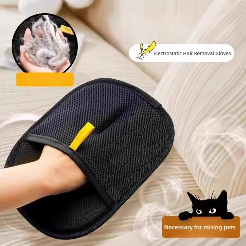 Reusable Double-Sided Pet Hair Removal Gloves