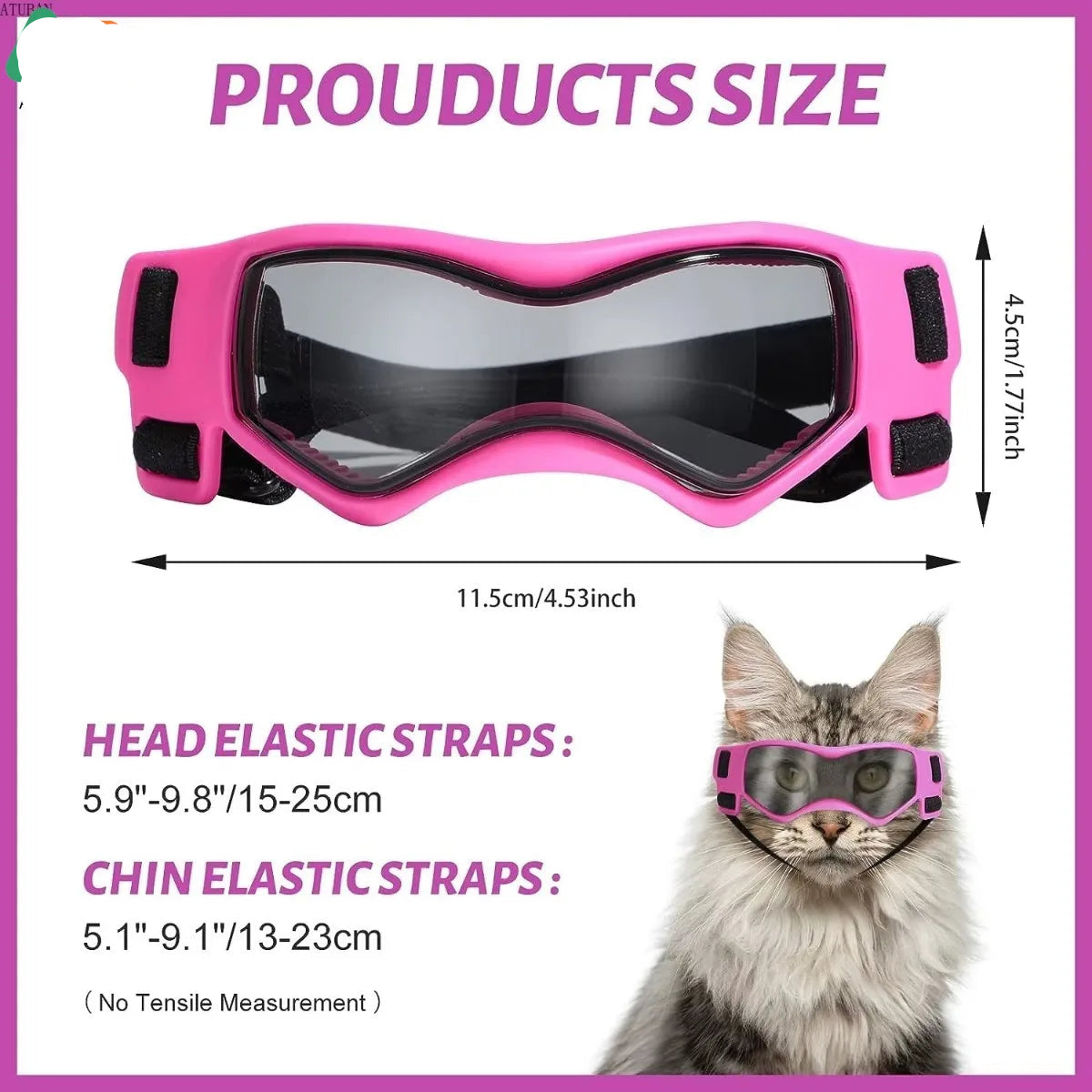 Cat Sunglasses - UV Protection Goggles for Small Pets