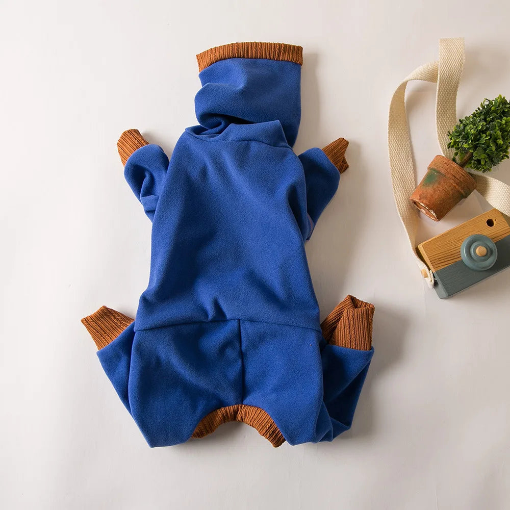 Pull pour chien en peluche à col montant — Couche de base chaude à quatre pattes