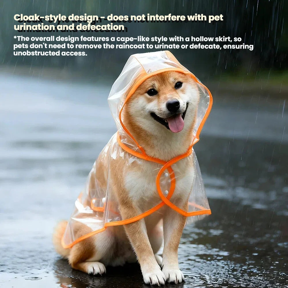 Imperméable transparent pour chiens et chats, cape poncho | Manteau de pluie coupe-vent pour petits chiens et chiots