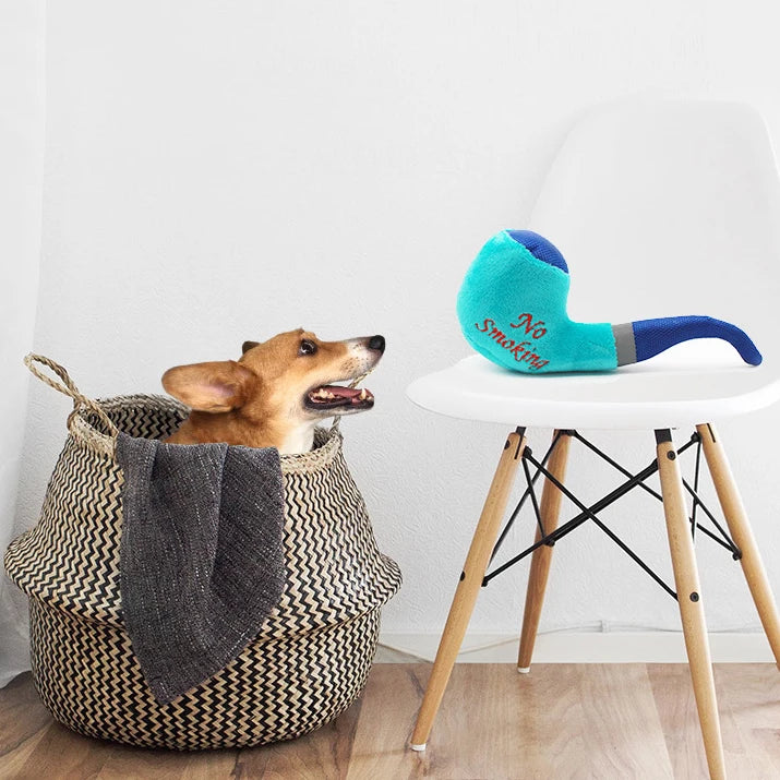 Squeaky Plush Slipper Chew Toy for Small Dogs