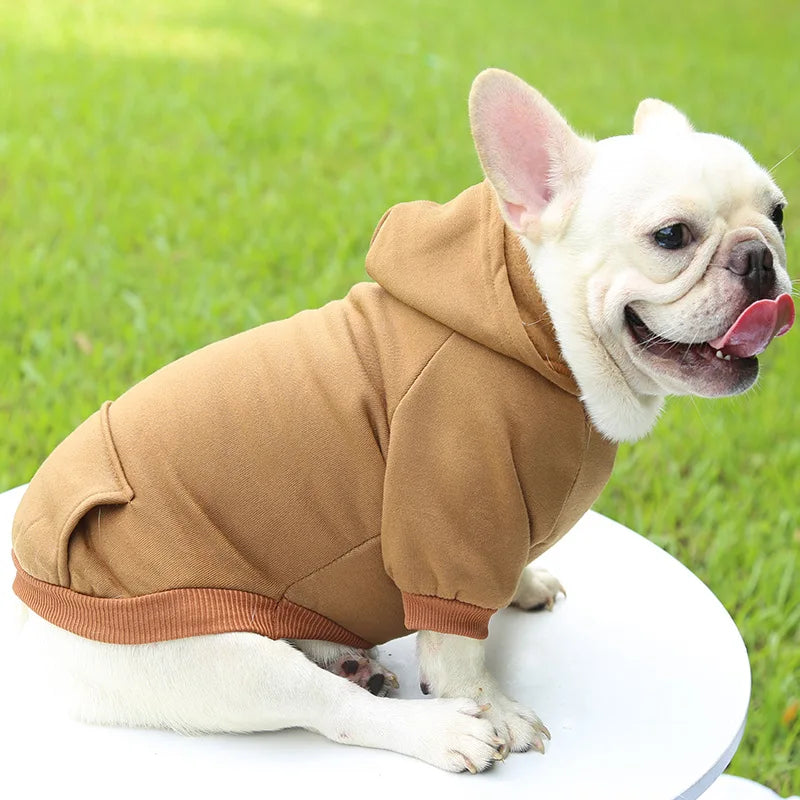 Manteau à capuche en polaire pour chien | Veste sweat chaude d'automne et d'hiver pour petits chiens et chats