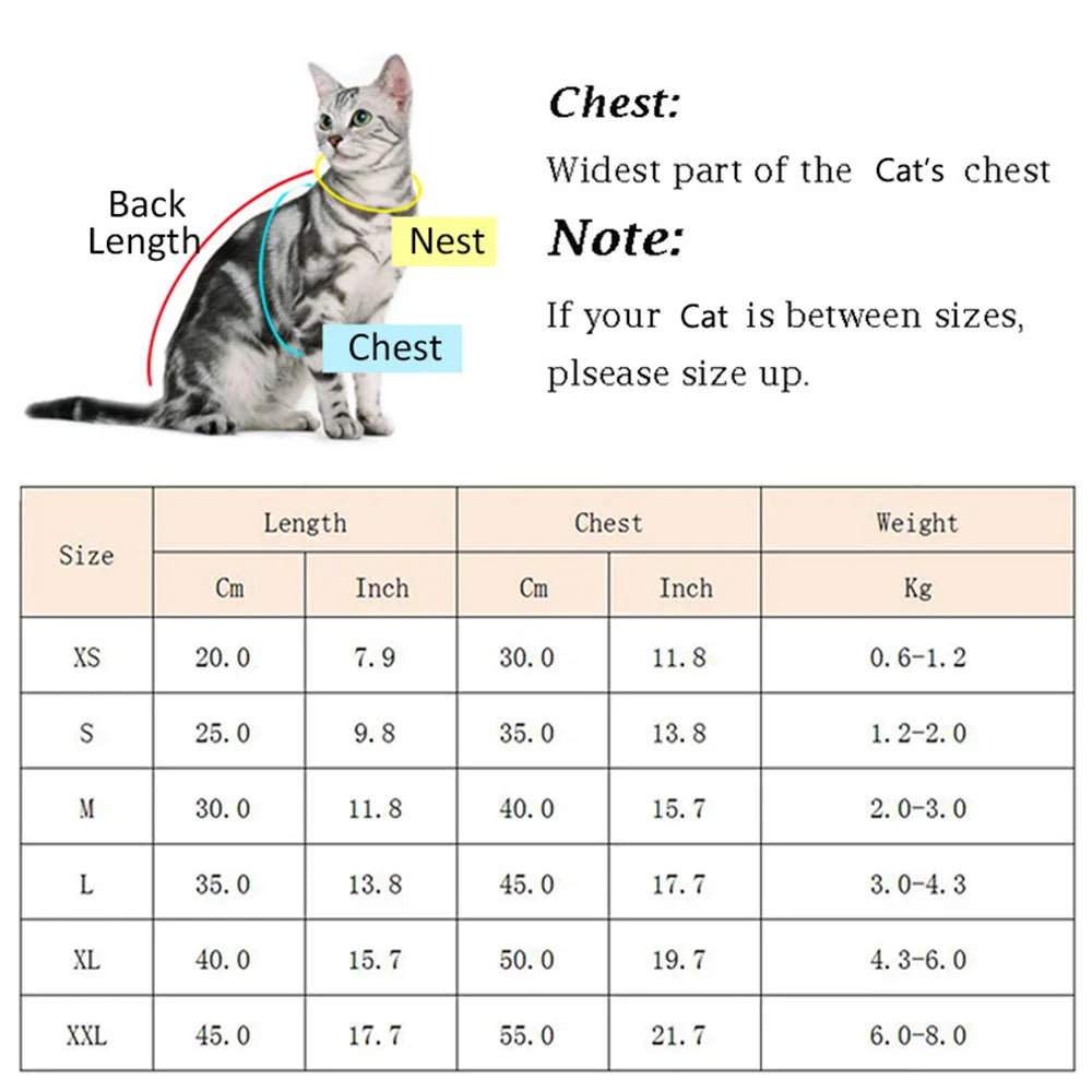 Classic Striped Cotton Vest for Cats & Small Dogs