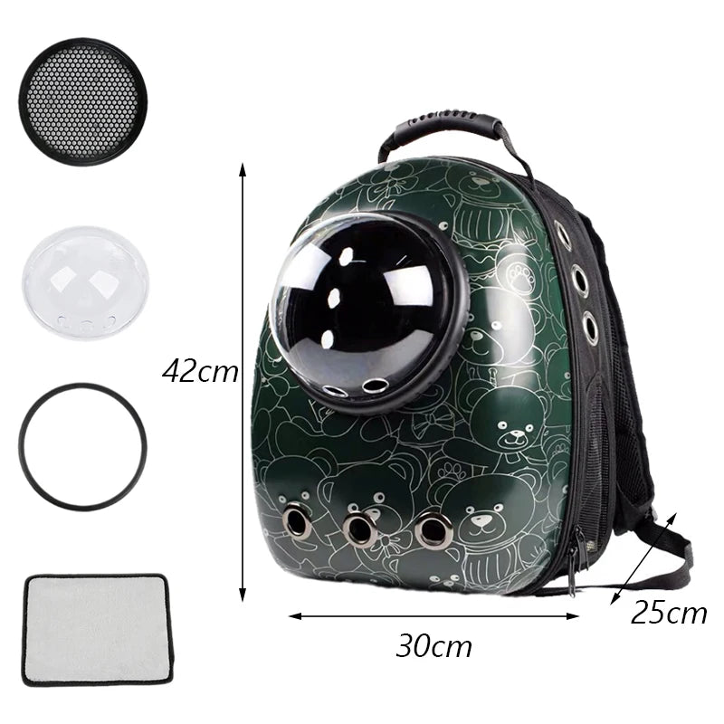 Cartoon Print Breathable Cat Backpack Carrier