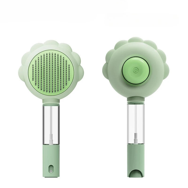 Pet Spray Comb with One-Button Hair Removal