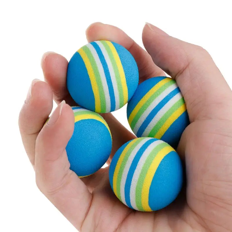 Colourful EVA Foam Cat Toy Balls – Pack of 10