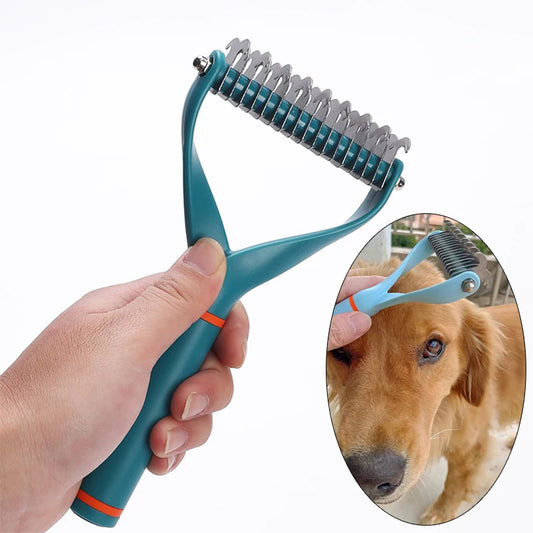 Stainless Steel Grooming Brush & De-shedding Comb for Dogs
