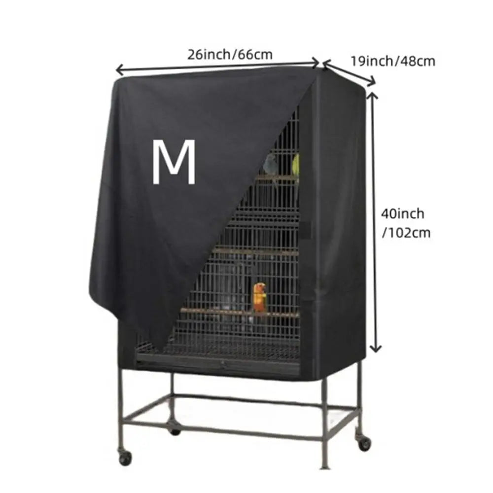 Washable Waterproof Bird Cage Cover - Adjustable Night Cover for Parrots