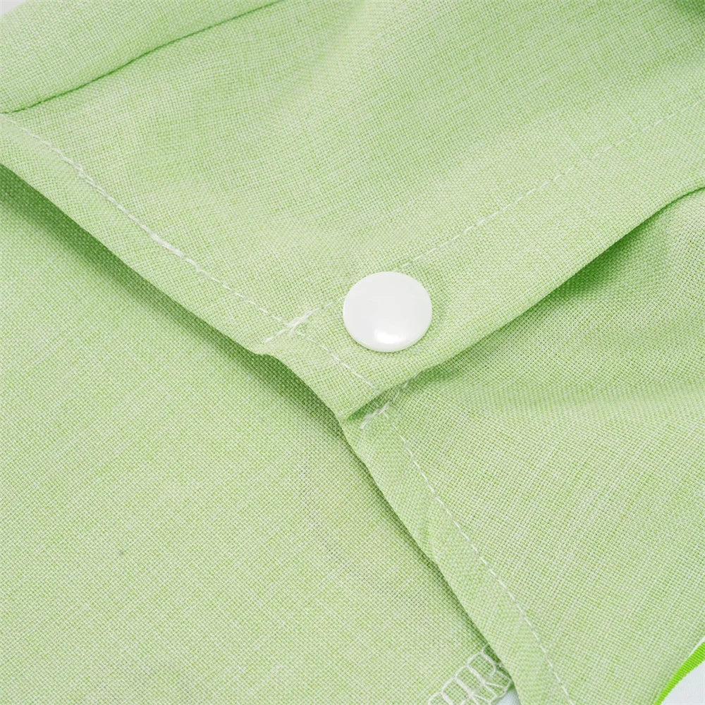 Striped Pet Shirt with D-Ring for Cats & Small Dogs