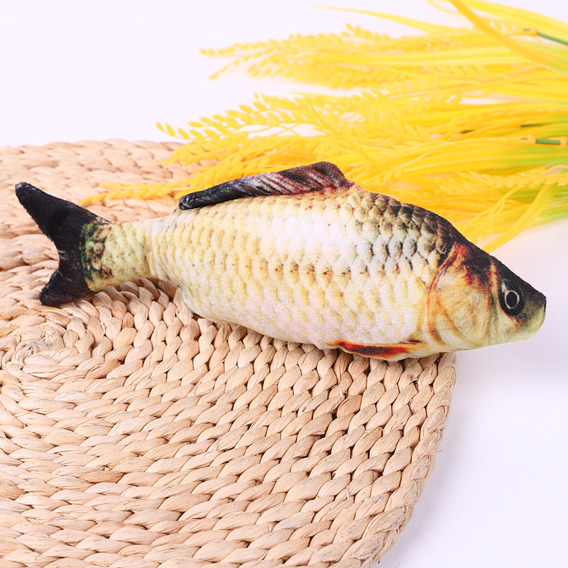 Realistic Plush Fish Cat Toy Pillow