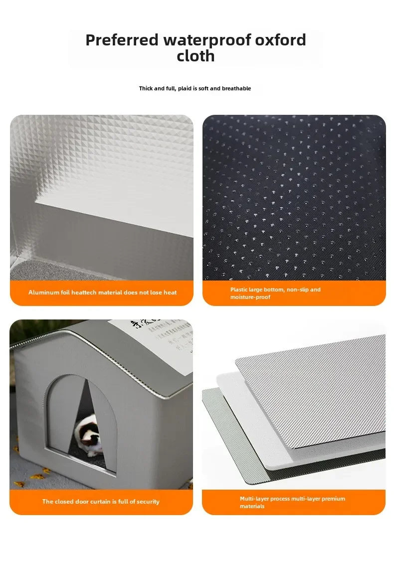 Foldable Pet Cave House for Cats & Small Dogs