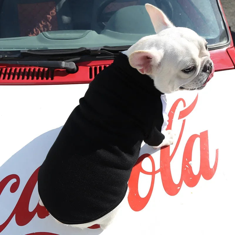 Dog Baseball Jacket | Autumn Winter Sweatshirt Coat for Small & Medium Dogs