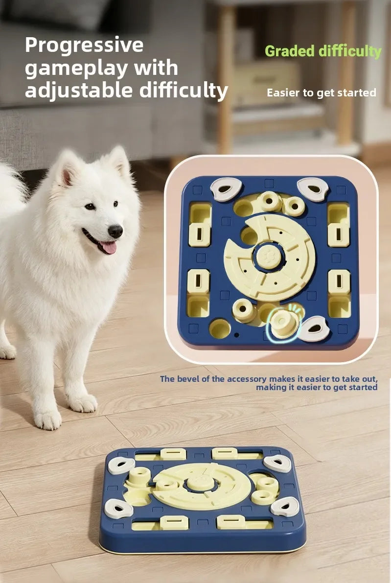 Pet Puzzle Feeder – Sliding Lid Slow Feeder Treat Toy for Cats & Dogs