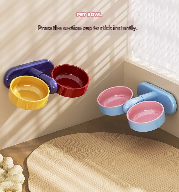 Height-Adjustable Anti-Tip Pet Bowl – For Cats & Dogs