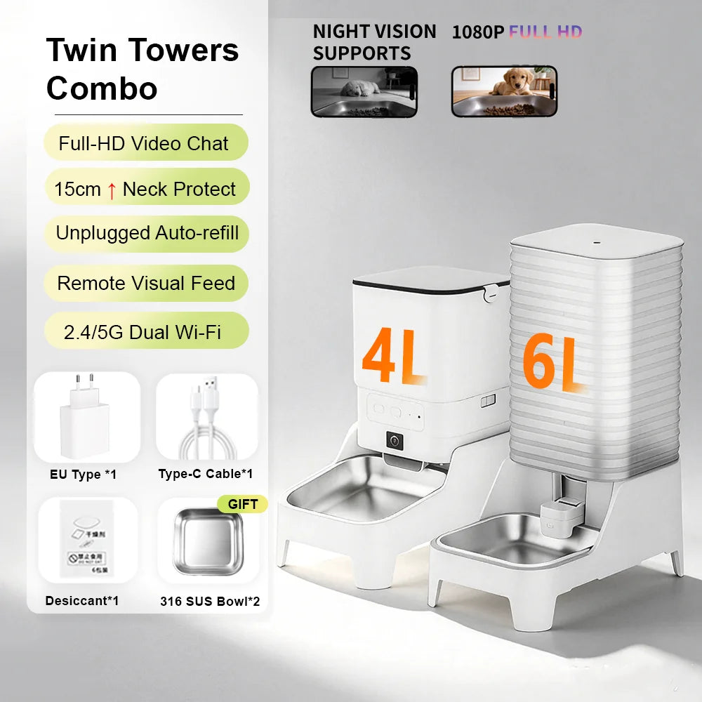 Automatic Pet Feeder & Gravity Waterer Options