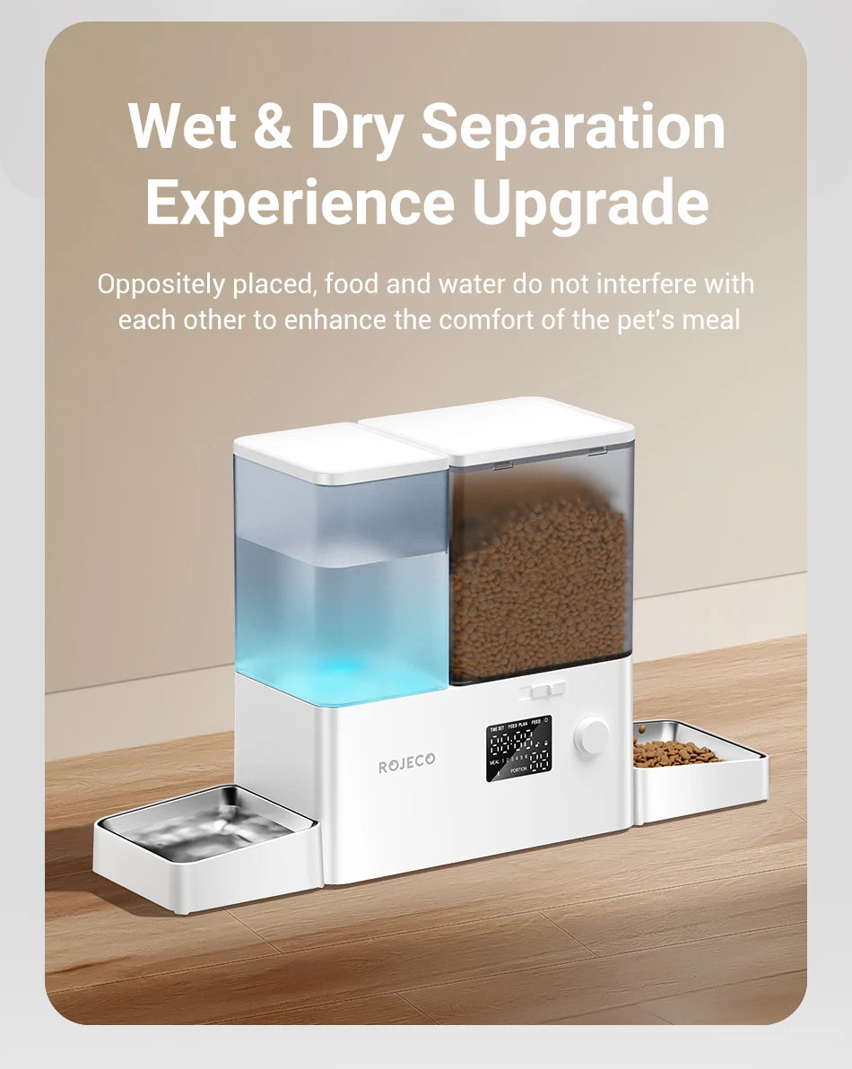 2-in-1 Automatic Pet Feeder & Gravity Water Fountain 8.5L
