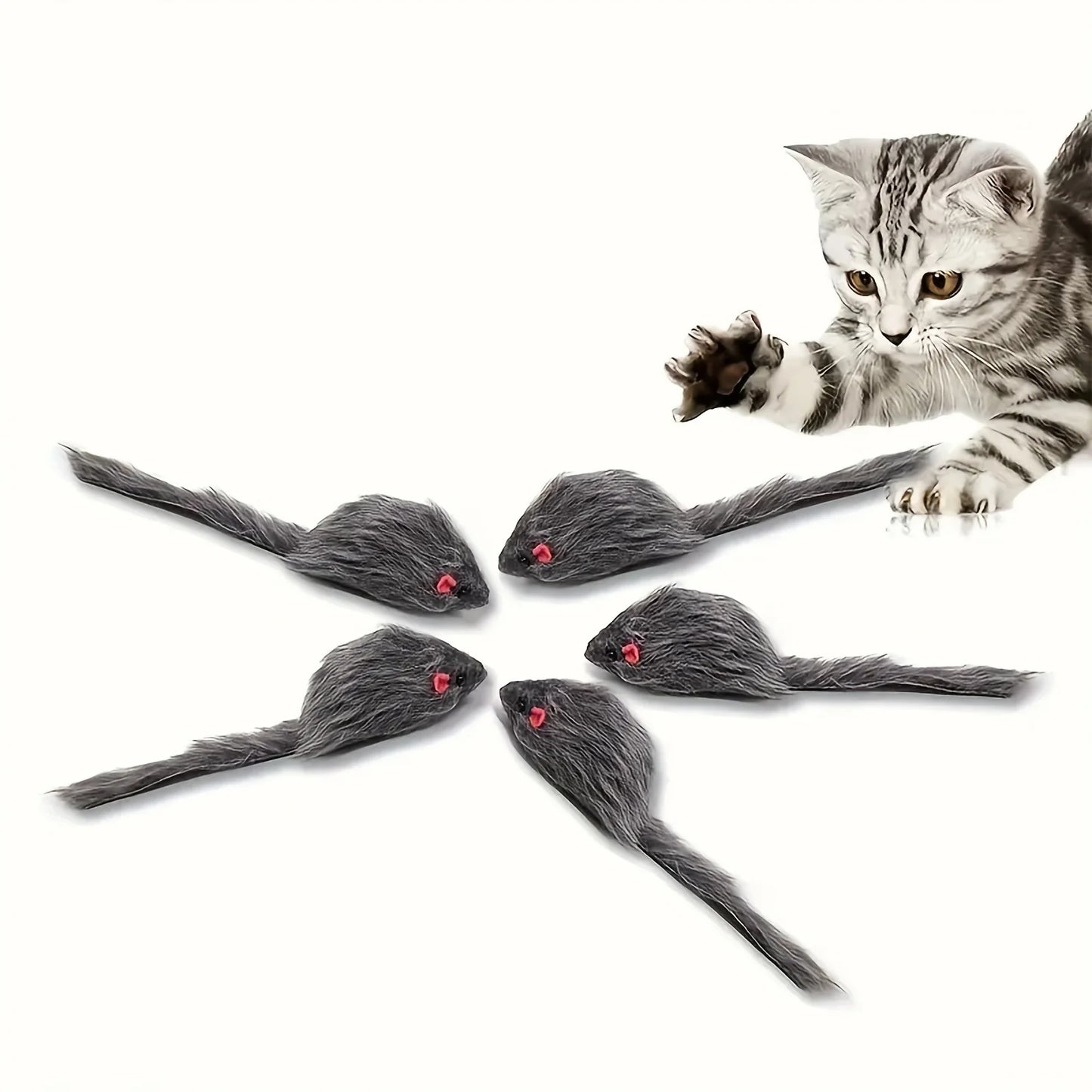 Jouets en peluche pour chats avec clochette - Lot multiple