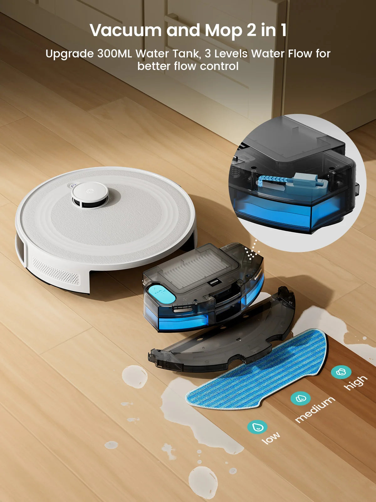 Robot Vacuum Cleaner with Laser Navigation & 6000Pa Suction | Anti-Tangle