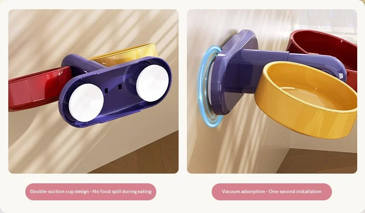 Height-Adjustable Anti-Tip Pet Bowl – For Cats & Dogs