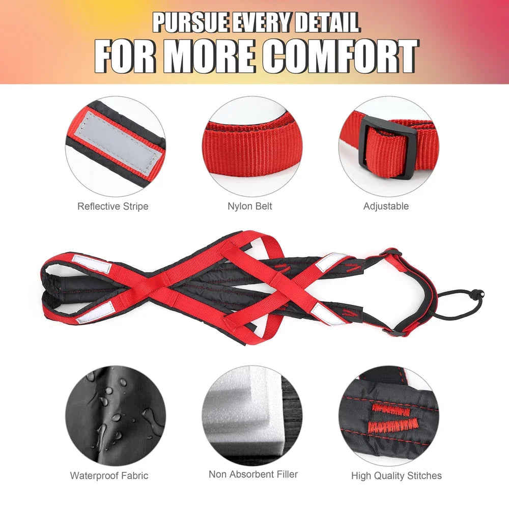 Reflective Padded Dog Sledding Harness for Medium & Large Dogs