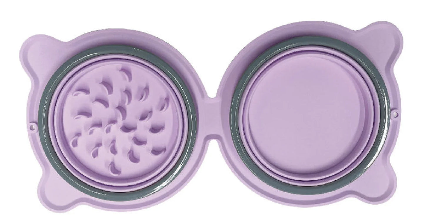 Foldable Silicone Travel Bowl for Dogs & Cats