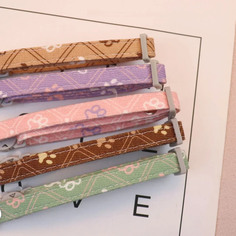 Adjustable Breakaway Collar with Bell for Cats and Small Dogs