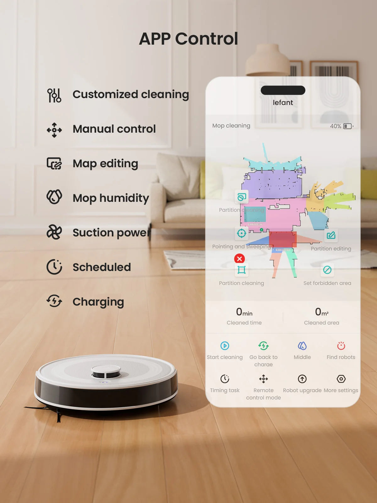 Robot Vacuum Cleaner with Laser Navigation & 6000Pa Suction | Anti-Tangle