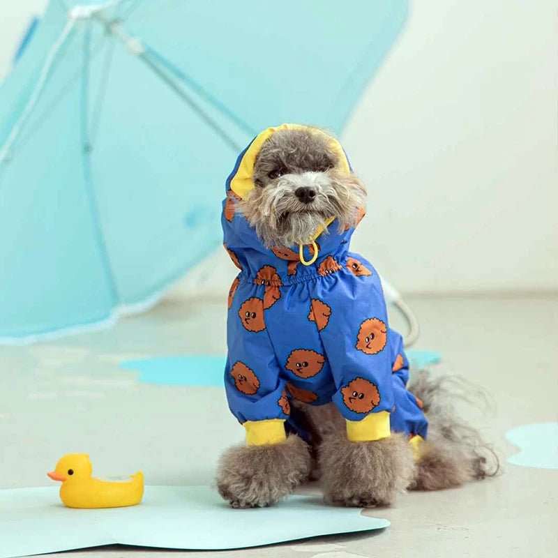 Waterproof Hooded Raincoat Jumpsuit for Dogs & Cats
