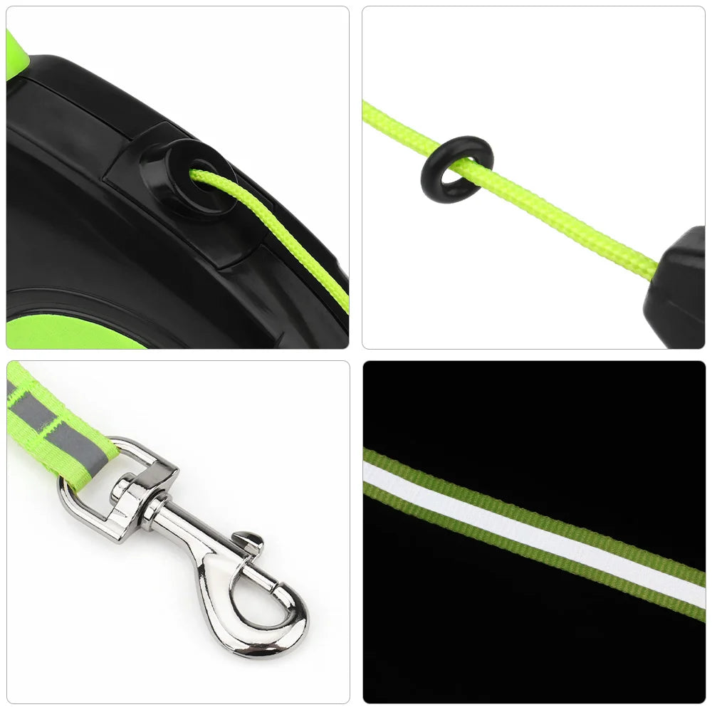 Reflective Retractable Dog Lead — 3m, 5m & 8m