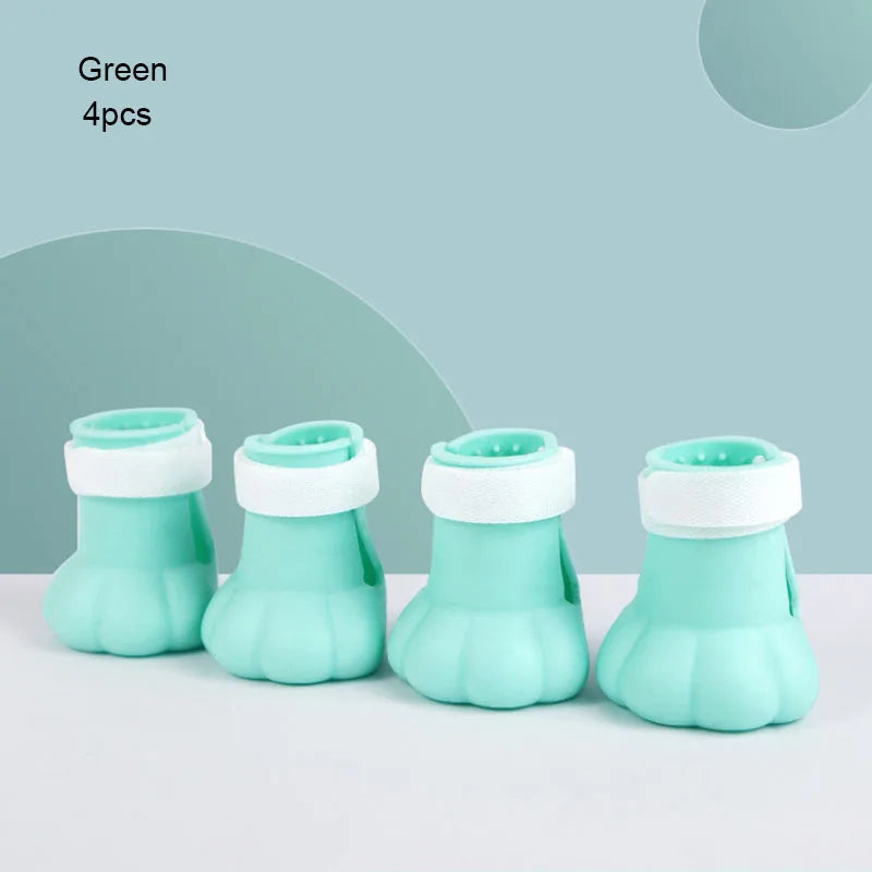 Anti-Slip Pet Paw Protectors - 4 Pack