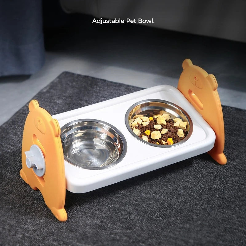 Gamelle double pour animaux avec support antidérapant