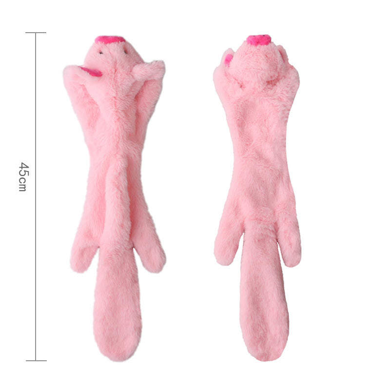 Jouet pour chien en peluche crocodile couineur avec papier froissé