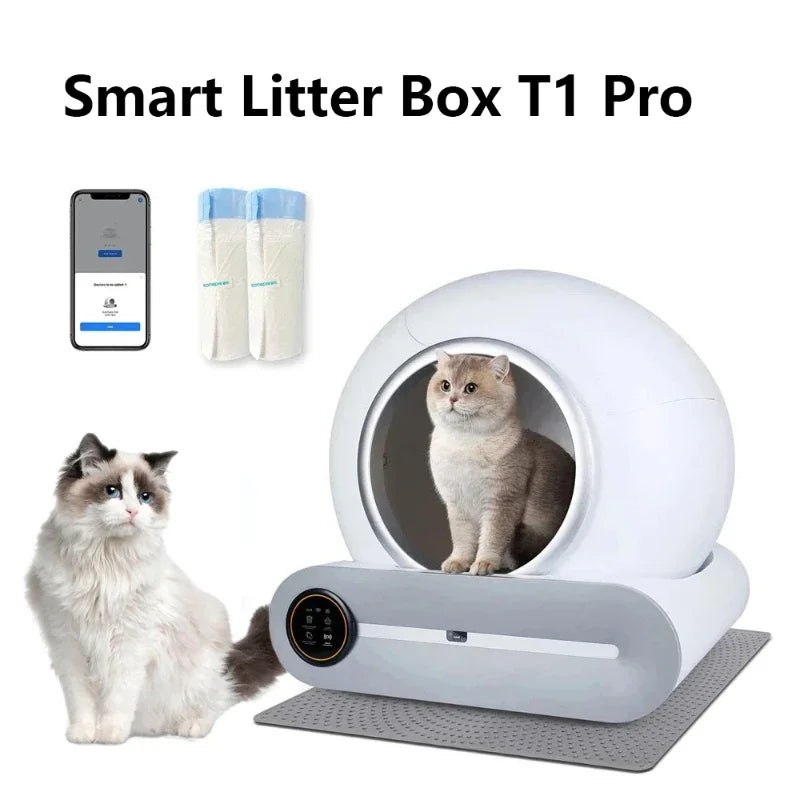 65L Self-Cleaning Cat Litter Box with App Control — Choose Your Bundle