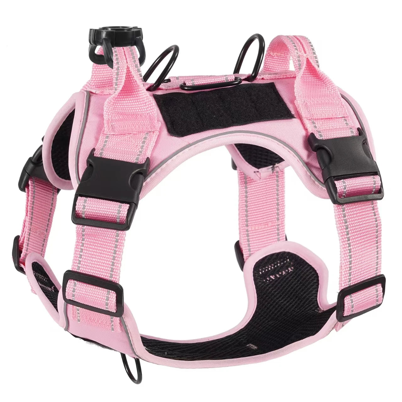 Harnais pour chien anti-traction avec protection en silicone pour traceur GPS