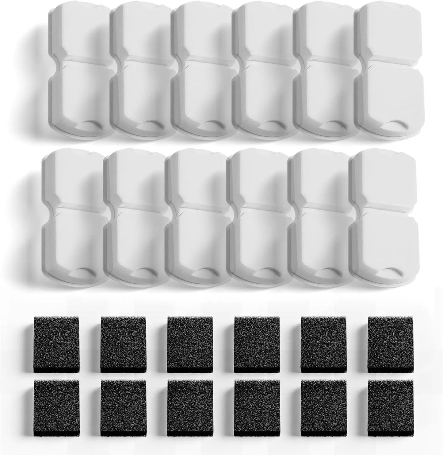 Filtres et éponges de remplacement pour fontaines à eau pour animaux de compagnie de 2,2 L - Lot de 12