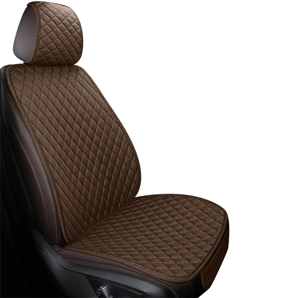 Universal Breathable Flax Car Seat Cover & Cushion Protector
