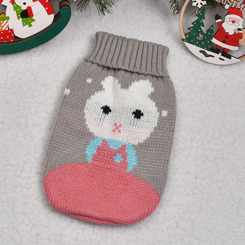 Animal Print Knit Sweater for Cats & Small Dogs