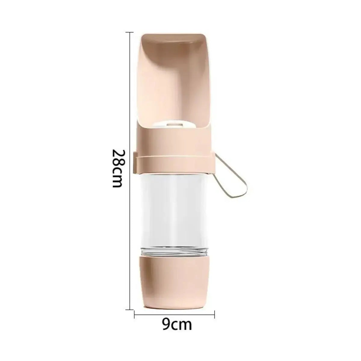 2-in-1 Portable Pet Water Bottle & Food Container – Travel Feeder for Dogs & Cats