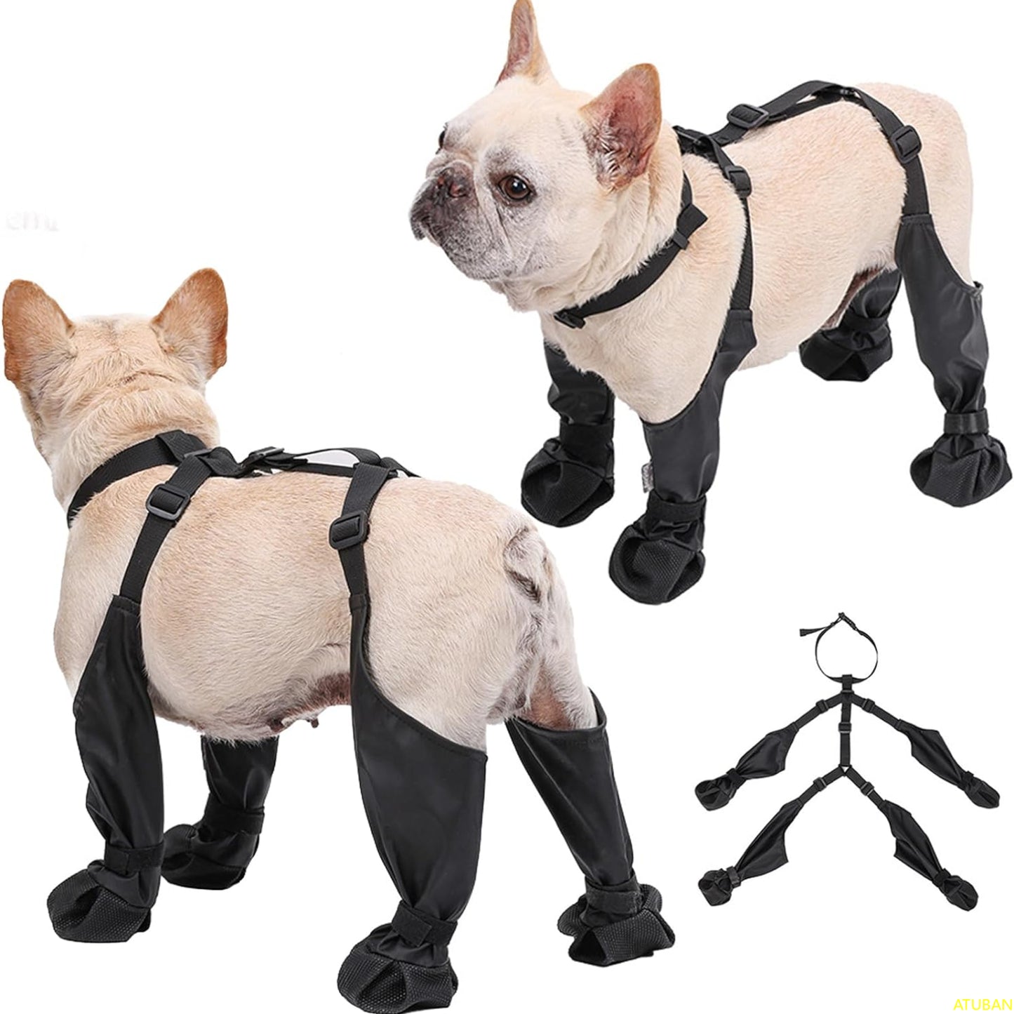 Bottes imperméables pour chien - Chaussures de protection antidérapantes pour la marche en extérieur