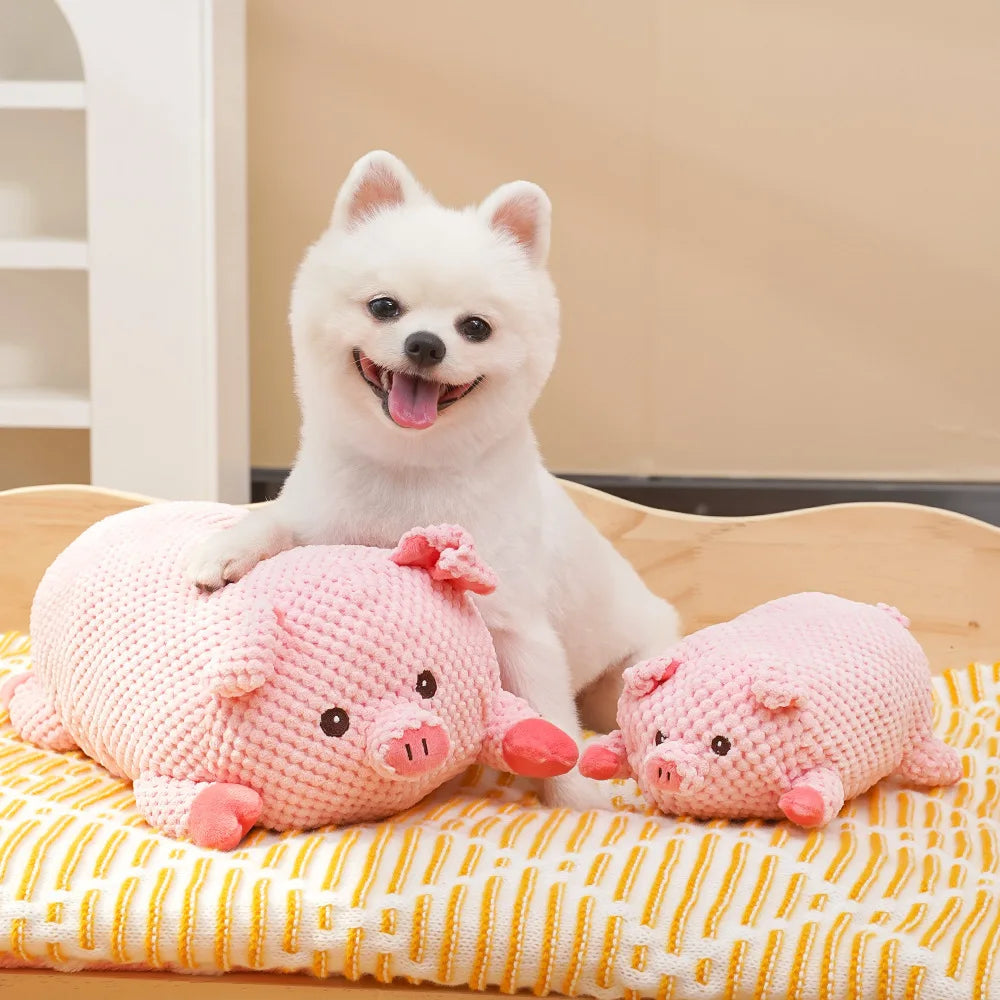 Plush Animal Dog Toy – Bite-Resistant Squeaky Comfort Toy