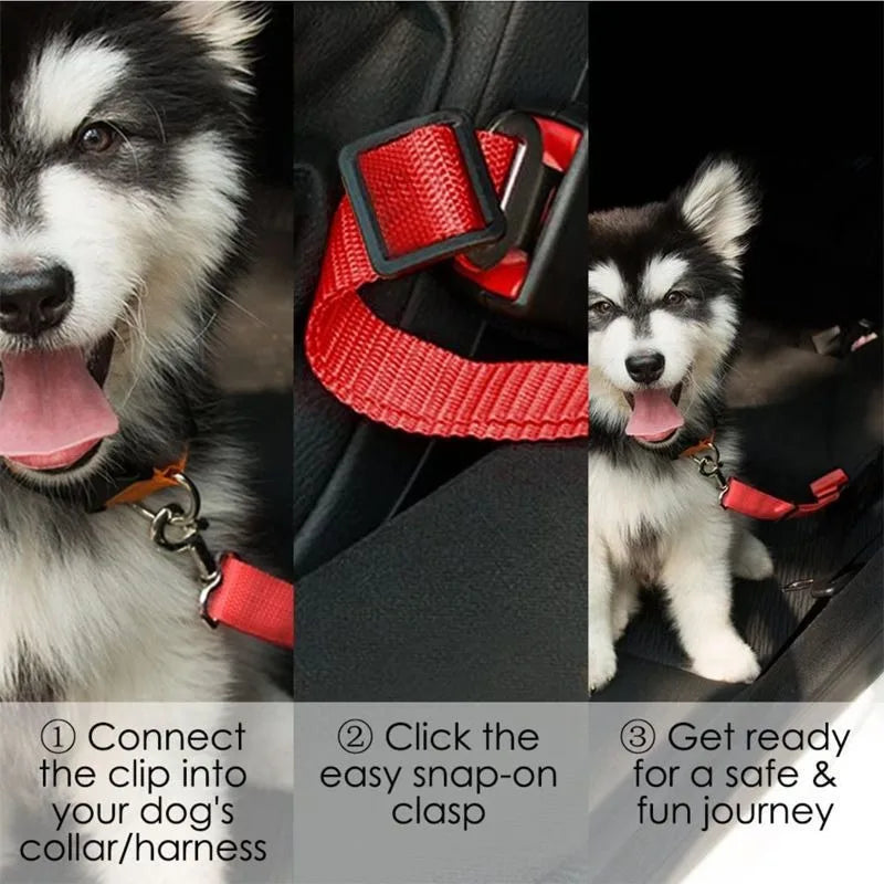 Adjustable Pet Car Seat Belt & Safety Harness
