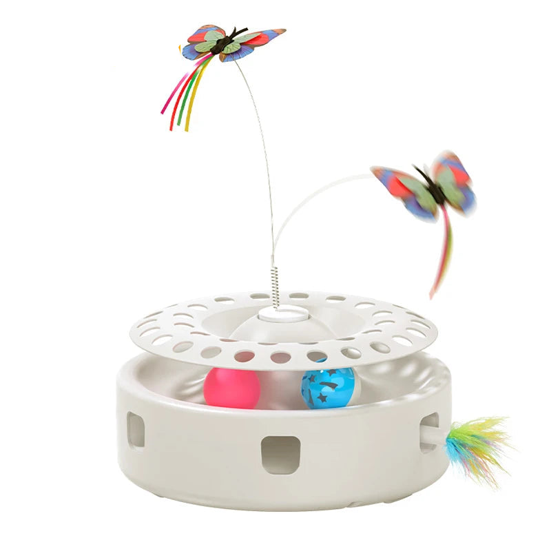 2-in-1 Automatic Feather & Ball Cat Toy